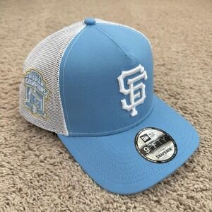 San Francisco Giants Hat New Era 950AF Curve 2012 World Series Blue Snapback
